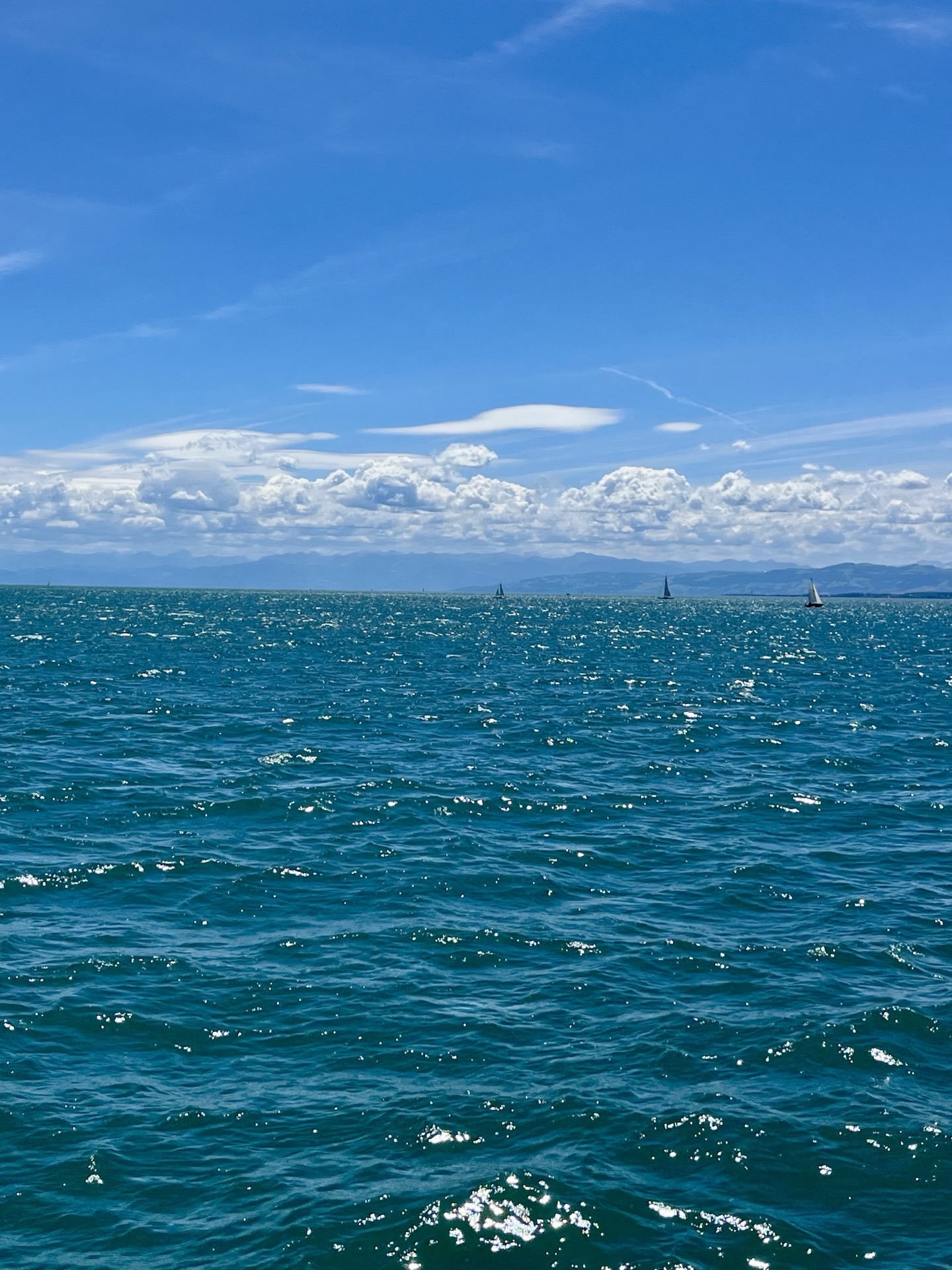 Blick auf den Ammersee mit Alpenpanorama